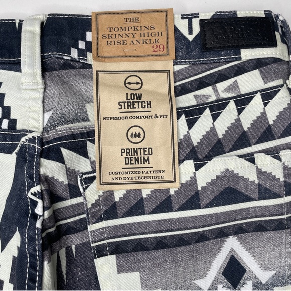 Polo Ralph Lauren Tompkins Skinny Aztec Navajo Print Jeans - Picture 9 of 12